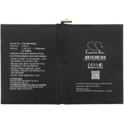 Produktbild von Akku für iPad Pro 9.7, Ipad 10.2 7th Gen, Ipad 6.3 und mehr, 7300 mAh, Li-Pol