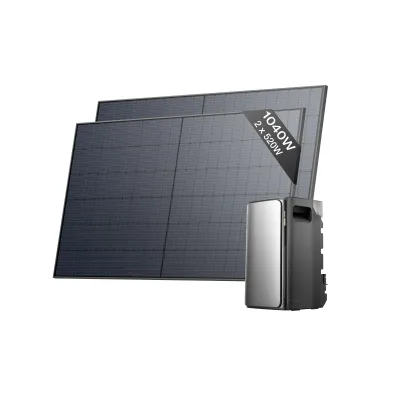 Produktbild von ECOFLOW STREAM Ultra Balkonkraftwerk mit Speicher 1040W, 1,92kWh Speicher für Balkonkraftwerk, 2x 520W Solarpanel