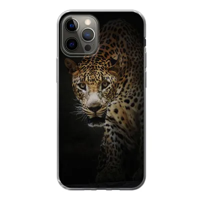 Produktbild von MuchoWow® Handyhülle Schutzhülle Hülle für iPhone 13 Pro Leopard - Wilde Tiere - Licht Silikon Softcase Handy Hülle - Handy-Tasche