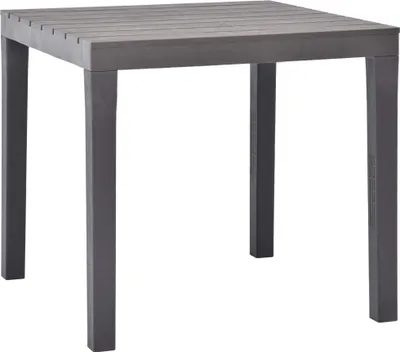 Immagine prodotto di Tavolo da giardino in plastica "Poley" di colore moka. Dimensioni (L/A) 78x78x72 cm