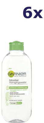 Zdjęcie produktu dla Garnier Skinactive Face 3600541739789, dla kobiet, 400 ml, skóra mieszana, skóra sucha, skóra normalna, skóra tłusta, skóra wrażliwa, zmiękczający, łagodzący, 6 sztuk, butelka
