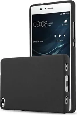Produktbild von Cadorabo Schutzhülle für Huawei P8 Hülle in Schwarz Handyhülle TPU Etui Cover Case