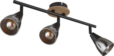 Obrázek produktu pro GLOBO 54311-3, Černá, Sklo, Kov, Dřevo, IP20, I, E14, 25 W