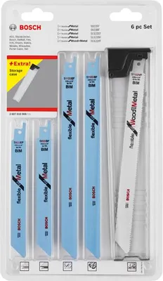 Produktbild von 6-tlg. Säbelsägeblatt-Set, Wood and Metal