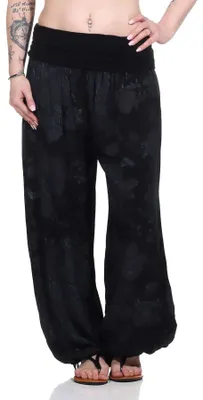 Produktbild von Haremshose Damen leichte BOHO Sommerhose mit weitem Bein Gr. 36 bis 48 Yoga-Hose