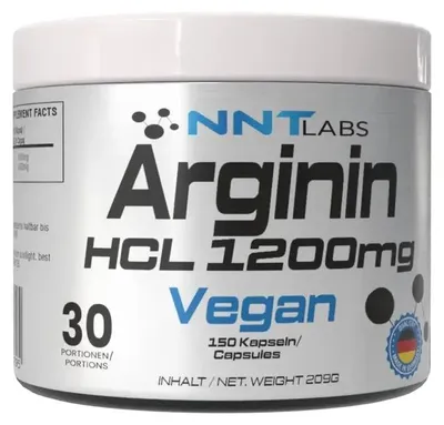 Produktbild von NNT Arginin HCL 1200 mg (150 Kapseln)