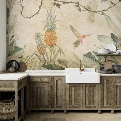 Produktbild von Vlies Fototapete - Parrots in the Jungle 150x105 cm Blätter b-C-10382-a-a