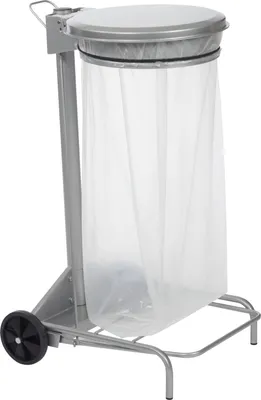 Produktbild von CEP Müllsackständer ROSSIGNOL mit Deckel 110 Liter silber