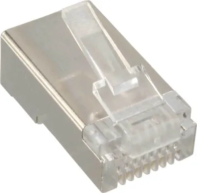 Image de InLine® 74559 Fiche à sertir RJ45, pour câble rigide (câble de pose) jusqu'à AWG24, pack de 10