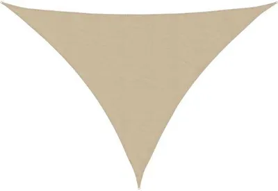 Zdjęcie produktu dla Trójkątny parasol przeciwsłoneczny – 4,5 x 4,5 x 4,5 m – wodoodporna tkanina Oxford – odporny na promieniowanie UV – beżowy