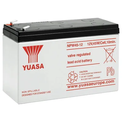 Zdjęcie produktu dla Akumulator Yuasa NPW45-12 ołowiowy PB 12 V, 8500 mAh ze stykami Faston 6,3 mm