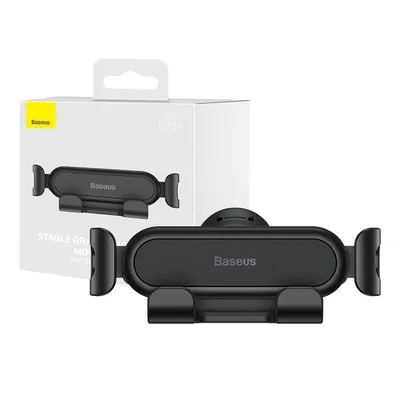 Produktbild von Baseus Gravity Air Vent Halter für Handy – Schwarz | Sicher & Elegant KP35173