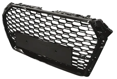 Kühlergrill Sportgrill Waben Gitter PDC SCHWARZ GLANZ für Audi A4 B9 8W 2016 – Produktansicht