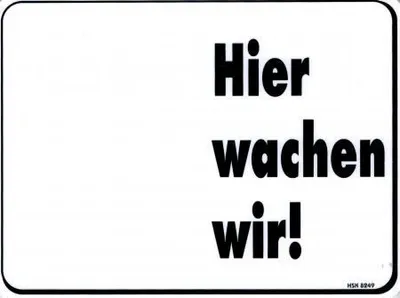 Produktbild von Hinweisschild - HIER WACHEN WIR - Gr. 20 X 15 cm - 308249 -