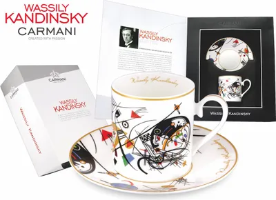 Productafbeelding van Koffiekop en schotel - Wassily Kandinsky. Dwarslijn / 1923 (CARMANI)