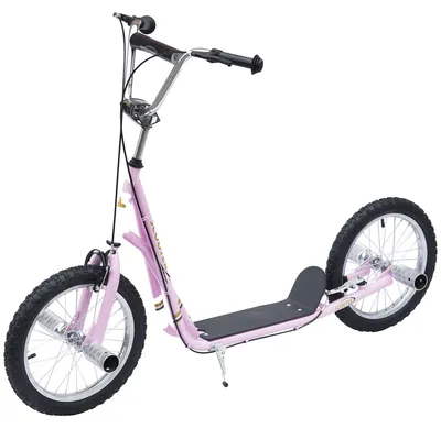 Produktbild von Kinderroller mit Luftreifen Scooter Roller Kinder Roller Kickboard 16 Zoll Rosa