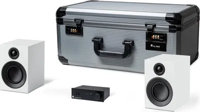 Produktbild von Pro-Ject Travel Set, 83 - 20000 Hz, 80 W, Schwarz, Weiß, 119 mm, 152 mm, 175 mm