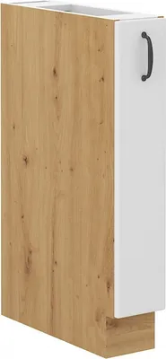 Image de Armoire coulissante SOPHIA – largeur 15 cm, blanc / chêne artisan