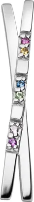 Produktbild von Anhänger 925 Sterling Silber 6 bunte Zirkonia
