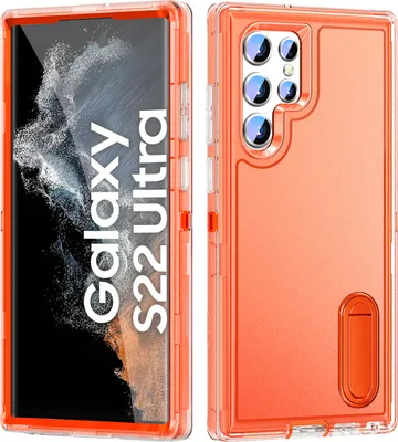 A product image showing a phone case for a Samsung Galaxy S22 Ultra 5G in orange.