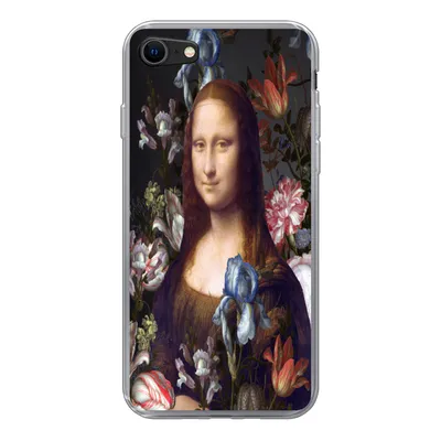 Produktbild von MuchoWow® Handyhülle Schutzhülle Hülle für iPhone SE 2022 Mona Lisa - Da Vinci - Blumen Silikon Softcase Handy Hülle - Schutzhülle