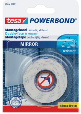 Produktbild von tesa Powerbond Montageband Spiegel 1.5m x 19mm