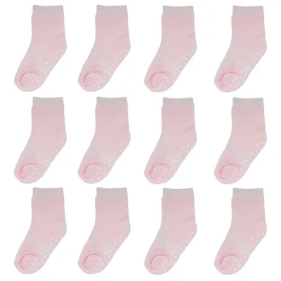 Produktbild von YALION StoppersockenKinder 12 Paar Antirutschsocken Baby Jungen Rutschsocken ABS Baumwolle Socken Mädchen Crew Socks Sternenpunkt-Gel-Stil 3-4 Jahre