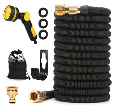 Produktbild von Flexible Gartenschlauch, 30 m mit multifunktionalem Sprühkopf