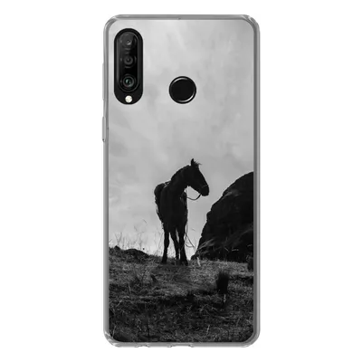 Produktbild von MuchoWow® Handyhülle Schutzhülle Hülle für Huawei P30 Lite Pferd - Wolken - Wiese Silikon Softcase Handy Hülle - Handyhülle