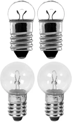 Obrázok produktu pre Zadné svetlo na bicykel - 6 V - 0,6 W - 2,4 W - 4 kusy - Dynamo - Skrutkovacia objímka