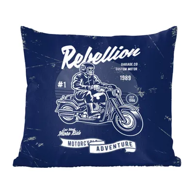 Obrázek produktu pro MuchoWow® Dekorační polštář Polštář na pohovku Dekorační polštář do obývacího pokoje 45x45 Motorka - Muž - Retro - Citace