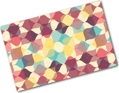 Produktbild von Tulup Glas Herdabdeckplatte - 80x52 cm - Glaskeramikkochfeld-Abdeckung Spritzschutz Glasabdeckplatte - Einteilig - Sonstige - Geometrische Figuren - Mehrfarbig