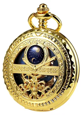 Image de Solidchoice - Montre de poche mécanique avec chaîne et chiffres romains