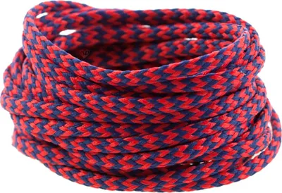 Produktbild von 3m Polyesterschnur 4mm mehrfarbig PES Kordel Polyesterkordel Flechtschnur , Farbe:dunkelblau/dunkelrot