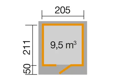 Produktbild von WEKA Designhaus, Farbe: natur, Länge: 260 cm, Breite: 120 cm, Höhe: 55 cm; 172.212.170.001