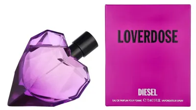Produktbild von DIESEL Loverdose, Frauen, 75 ml, Nicht nachfüllbare Flasche, Mandarine, Sternanis, Gardenia, Jasmin, Gewürze, Bernstein, Vanille