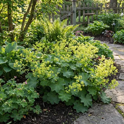 Produktbild von 6 Stauden Alchemilla mollis winterhart gelbgrün 20 cm Topf-Ø 9 cm