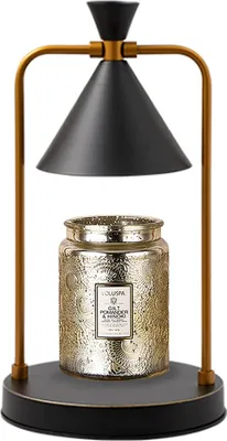 Obrázek produktu pro Topchances Scent Lamp Elektrická ohřívací lampa na svíčky, stmívatelná vonná vosková lampa se 2 žárovkami Noční světlo Ohřívač tajícího vosku, s časovačem, černý