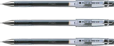 Produktbild von Pilot G-Tec C4 Kugelschreiber – Set mit 3 Stück – 0,4 mm – Schwarz