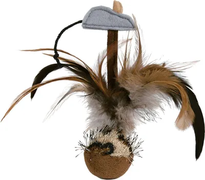 Produktbild von TRIXIE Steh-auf-Federball mit Maus / Microchip, Plüsch, 15 cm
