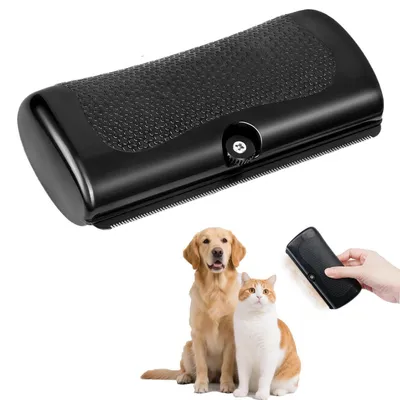 Produktbild von Hundebürste Kurzhaar mit Komfortgriff ABS Schwarz 14,6 cm