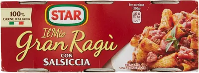 Produktbild von 6x Il Mio Gran Ragù Star con Salsiccia tomatensauce sauce mit italienischer Wurst Tomatensuppe Pastasauce 3x100g