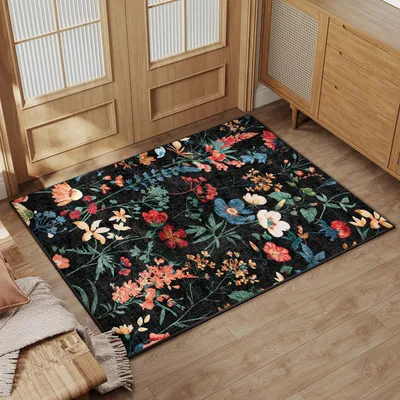 Immagine prodotto di Tappetino per interni, rettangolare, 60x90 cm, nero e grigio, lavabile