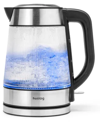 Produktbild von Huslog Glas-Wasserkocher 1,8 l, 2200 W, LED, geriffelt, AK-6253