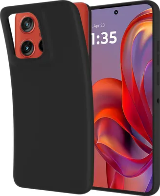 Image de Cazy Coque compatible avec Motorola Edge 60 Neo Coque en Silicone – Coque Flexible – Noir