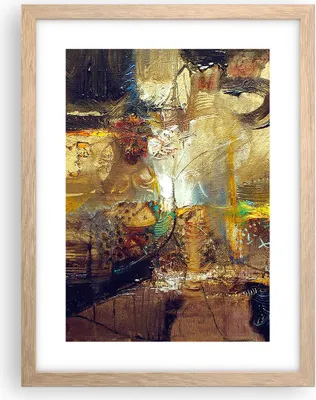 Produktbild von Gerahmtes Poster - Rahmen in heller Eiche - Abstraktion modern - 30x40 cm - Wand Bild - Wanddeko - Wandbilder - Wandposter - Bilderrahmen - Bilder - Kunstdruck - Wandbild - P2NPA30x40-3483