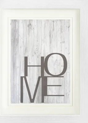 Produktbild von Typografie Gerahmtes Bild Mit Edlem Passepartout | Wand-Bilder | Im Bilderrahmen - Home (40 x 30 cm)