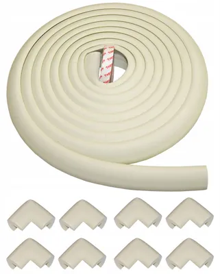 Produktbild von Remikon Schaumstoff Schutzband Weiß 5m + 8 Ecken