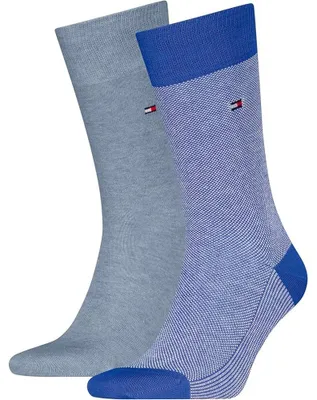 Image de Tommy Hilfiger - Chaussettes pour homme NA775 (43 EU - 47 EU) (marine/gris)