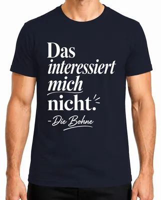 Imagen del producto de No me interesa. Camiseta para hombre, color azul marino, con el texto "La friolera", "Divertido", "Declaración", "Sarcasmo", talla S